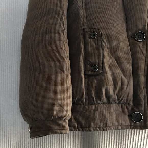 SOIA & KYO down puffer coat brown houndstooth XS - Picture 12 of 15